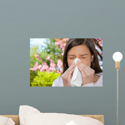 Frau Allergie Taschentuch Wall Decal