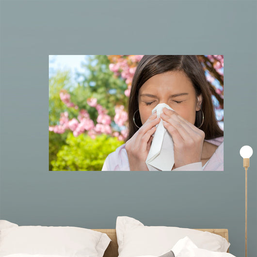 Frau Allergie Taschentuch Wall Decal