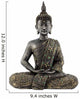 Buddha Statue Zen Bronze Wall Decal