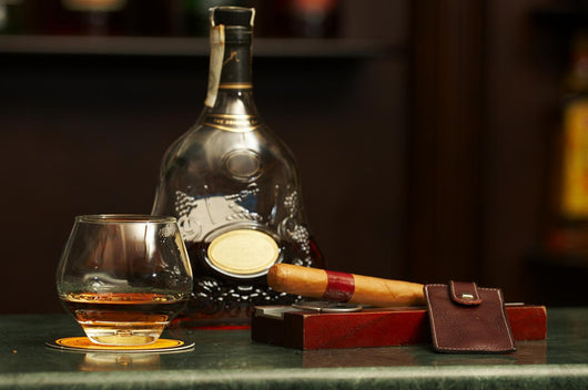 Classic Cognac Bottle Cigar Wall Decal
