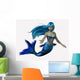 Blue Mermaid Wall Decal