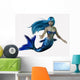 Blue Mermaid Wall Decal