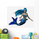 Blue Mermaid Wall Decal