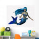 Blue Mermaid Wall Decal