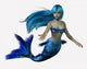 Blue Mermaid Wall Decal
