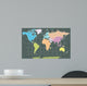 World Map Illustration Wall Decal