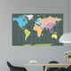 World Map Illustration Wall Decal