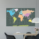 World Map Illustration Wall Decal