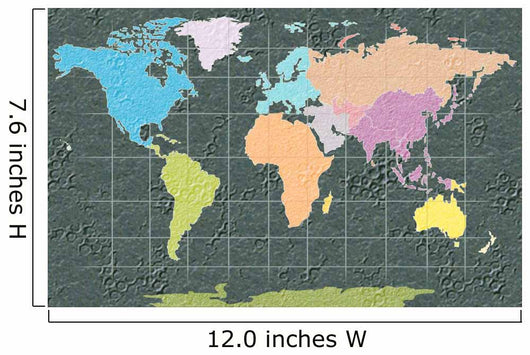 World Map Illustration Wall Decal