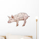 French Butcher Pork Cuts Wall Decal