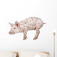 French Butcher Pork Cuts Wall Decal