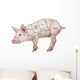 French Butcher Pork Cuts Wall Decal