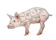 French Butcher Pork Cuts Wall Decal