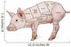 French Butcher Pork Cuts Wall Decal
