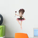 Cute Toon Ballerina Wearing Wall Decal