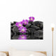 Purple Orchid and Black Wall Decal