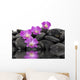 Purple Orchid and Black Wall Decal