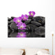 Purple Orchid and Black Wall Decal
