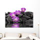 Purple Orchid and Black Wall Decal