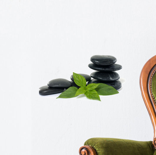 Stack Pebbles with Green Wall Decal