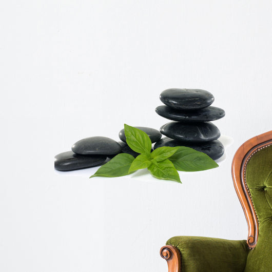 Stack Pebbles with Green Wall Decal