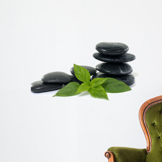 Stack Pebbles with Green Wall Decal