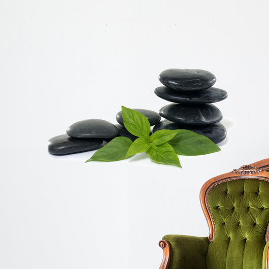 Stack Pebbles with Green Wall Decal