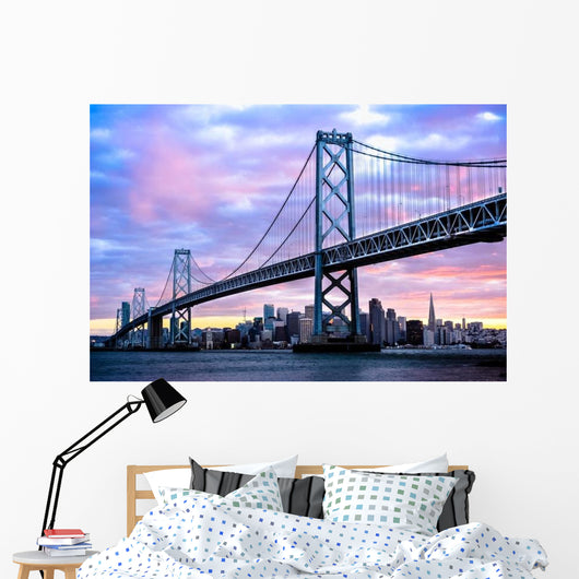 Sunset over San Francisco-Oakland Wall Decal