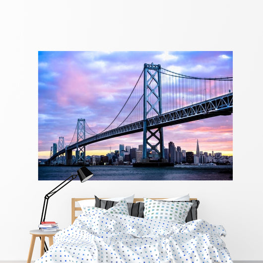 Sunset over San Francisco-Oakland Wall Decal