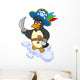 Pirate Penguin Wall Decal