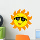 Sun with Sunglasses Wall Decal
