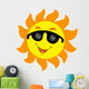 Sun with Sunglasses Wall Decal