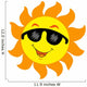 Sun with Sunglasses Wall Decal