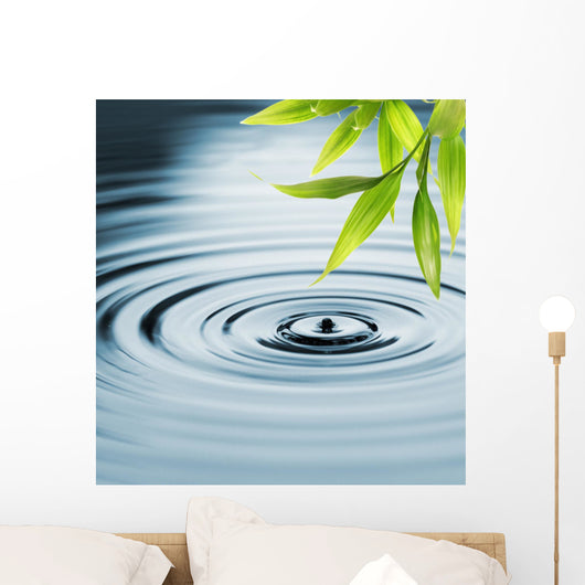 Fresh Bamboo Leaves over Wall Decal Design 2