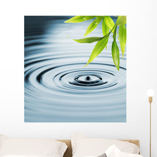 Fresh Bamboo Leaves over Wall Decal Design 2