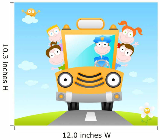 Funny School Bus Wall Decal