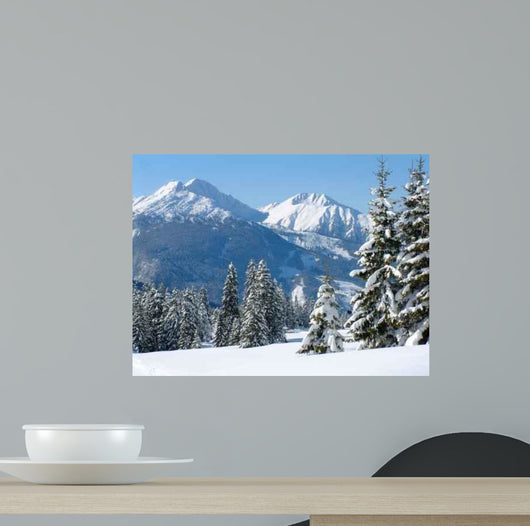 Alpine Snow Scene Wall Decal