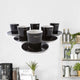 6 Espresso Cups Wall Decal