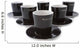 6 Espresso Cups Wall Decal