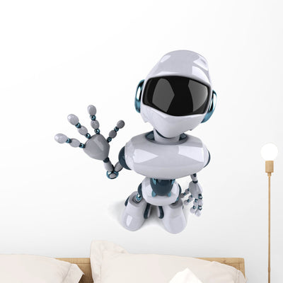 Robot Wall Decal shown on a wall