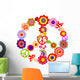 Childish Peace Flower Symbol Wall Decal