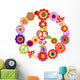 Childish Peace Flower Symbol Wall Decal