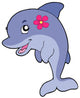 Cute Dolphin Girl with Wall Decal
