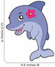 Cute Dolphin Girl with Wall Decal