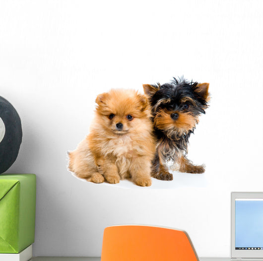 Two Puppies Wall Decal