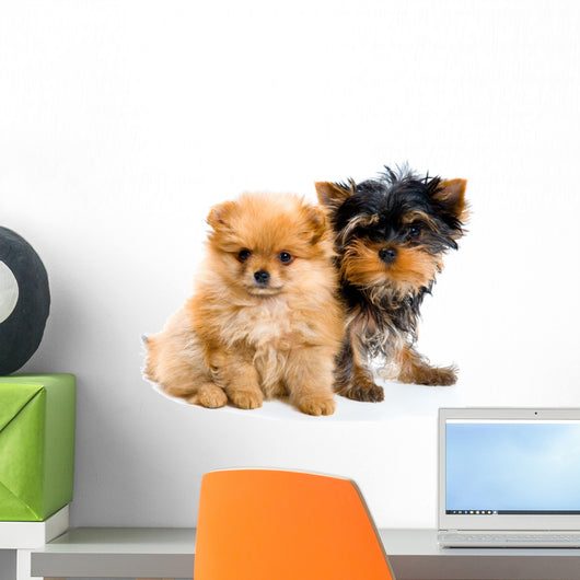 Two Puppies Wall Decal