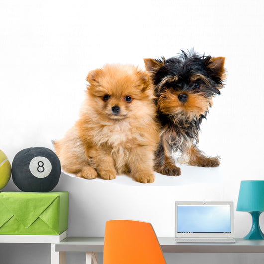 Two Puppies Wall Decal
