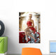 Blond Pinup Red Wall Decal