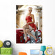 Blond Pinup Red Wall Decal