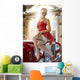 Blond Pinup Red Wall Decal